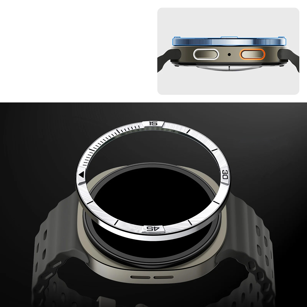 Spigen Bezel Tune, łatwy montaż i szybka wymiana akcesorium, praktyczna, srebrny
